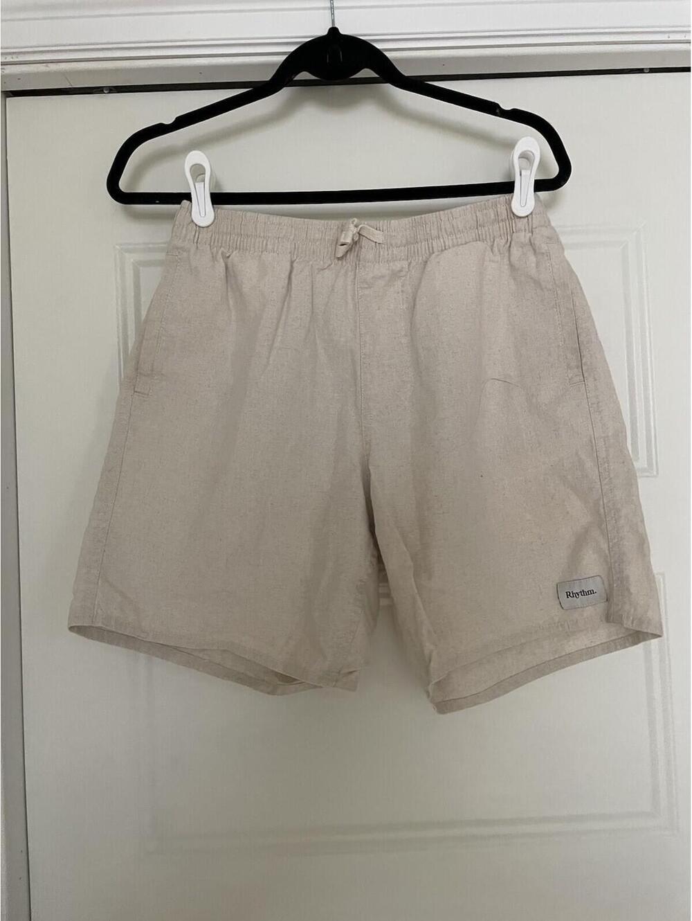 Rhythm Off White Draw String Shorts Men 32